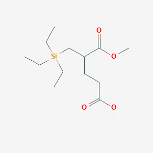 molecular formula C14H28O4Si B14294750 Dimethyl 2-[(triethylsilyl)methyl]pentanedioate CAS No. 114544-10-4