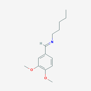 molecular formula C14H21NO2 B14294783 (E)-1-(3,4-Dimethoxyphenyl)-N-pentylmethanimine CAS No. 114413-71-7