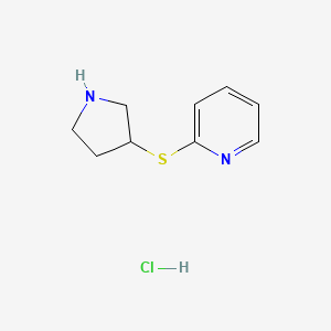 molecular formula C9H13ClN2S B1429480 2-(Pyrrolidin-3-ylthio)pyridine hydrochloride CAS No. 1420872-64-5