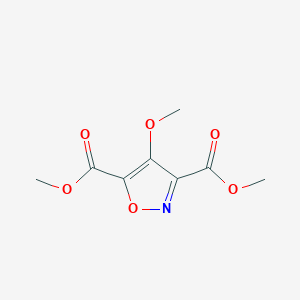 molecular formula C8H9NO6 B1429488 4-Methoxy-isoxazole-3,5-dicarboxylic acid dimethyl ester CAS No. 90222-95-0