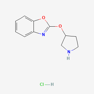 molecular formula C11H13ClN2O2 B1429492 2-(Pyrrolidin-3-yloxy)benzo[d]oxazole hydrochloride CAS No. 1420898-29-8