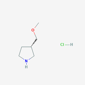 molecular formula C6H14ClNO B1429494 (S)-3-(methoxymethyl)pyrrolidine hydrochloride CAS No. 1421050-43-2