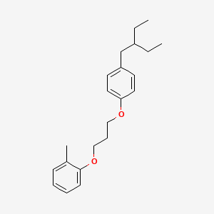 molecular formula C22H30O2 B14294944 Benzene, 1-(3-(4-(2-ethylbutyl)phenoxy)propoxy)-2-methyl- CAS No. 125797-01-5
