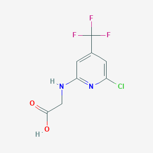 molecular formula C8H6ClF3N2O2 B1429498 (6-Chloro-4-(trifluoromethyl)pyridin-2-ylamino)acetic acid CAS No. 1311279-28-3