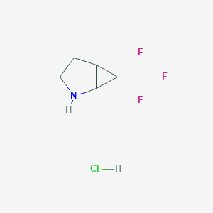 molecular formula C6H9ClF3N B1429503 6-(三氟甲基)-2-氮杂双环[3.1.0]己烷盐酸盐 CAS No. 1375471-69-4