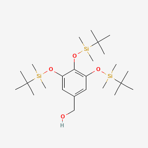molecular formula C25H50O4Si3 B14295039 Benzenemethanol, 3,4,5-tris[[(1,1-dimethylethyl)dimethylsilyl]oxy]- CAS No. 121056-98-2