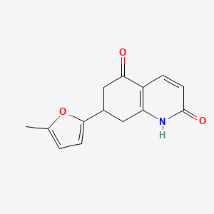 molecular formula C14H13NO3 B1429505 7-(5-methyl-2-furyl)-7,8-dihydroquinoline-2,5(1H,6H)-dione CAS No. 1428139-52-9