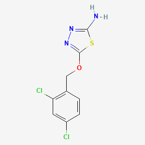 molecular formula C9H7Cl2N3OS B1429507 5-[(2,4-dichlorophenyl)methoxy]-1,3,4-thiadiazol-2-amine CAS No. 1269527-67-4