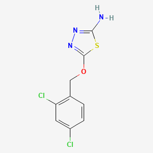 molecular formula C9H7Cl2N3OS B1429507 5-[(2,4-Dichlorobenzyl)oxy]-1,3,4-thiadiazol-2-amine CAS No. 1269527-67-4