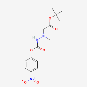 molecular formula C14H19N3O6 B1429513 4-Nitrophenyl 2-(2-tert-butoxy-2-oxoethyl)-2-methylhydrazinecarboxylate CAS No. 1398504-08-9