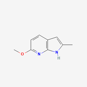 molecular formula C9H10N2O B1429516 6-methoxy-2-methyl-1H-pyrrolo[2,3-b]pyridine CAS No. 1071811-73-8