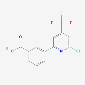 molecular formula C13H7ClF3NO2 B1429518 3-(6-Chloro-4-trifluoromethyl-pyridin-2-yl)-benzoic acid CAS No. 1311278-14-4