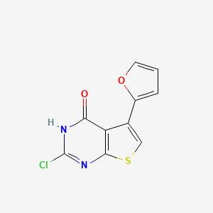 molecular formula C10H5ClN2O2S B1429526 2-chloro-5-(2-furyl)thieno[2,3-d]pyrimidin-4(3H)-one CAS No. 1420824-31-2