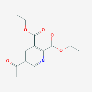 molecular formula C13H15NO5 B14295333 Diethyl 5-acetylpyridine-2,3-dicarboxylate CAS No. 113051-88-0