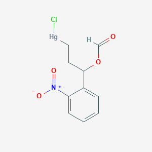 molecular formula C10H10ClHgNO4 B14295446 Chloro[3-(formyloxy)-3-(2-nitrophenyl)propyl]mercury CAS No. 118962-50-8