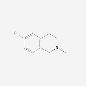 molecular formula C10H12ClN B1429547 6-Chloro-2-methyl-1,2,3,4-tetrahydroisoquinoline CAS No. 1789469-91-5