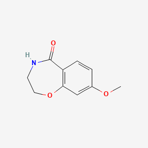 molecular formula C10H11NO3 B1429549 8-Methoxy-2,3,4,5-tetrahydro-1,4-benzoxazepin-5-one CAS No. 5755-00-0