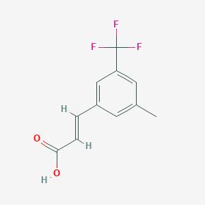 molecular formula C11H9F3O2 B1429550 3-[3-Methyl-5-(trifluoromethyl)phenyl]-2-propenoic acid CAS No. 1092460-62-2