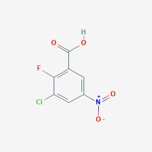 molecular formula C7H3ClFNO4 B1429556 3-Chloro-2-fluoro-5-nitrobenzoic acid CAS No. 1000162-34-4