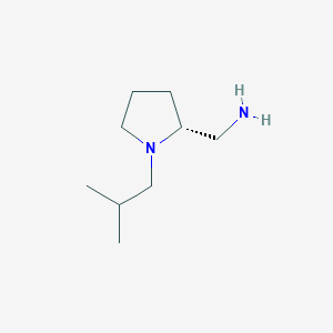 molecular formula C9H20N2 B1429559 [(2R)-1-(2-methylpropyl)pyrrolidin-2-yl]methanamine CAS No. 259538-03-9