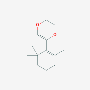 molecular formula C13H20O2 B14295595 1,4-Dioxin, 2,3-dihydro-5-(2,6,6-trimethyl-1-cyclohexen-1-yl)- CAS No. 116809-86-0