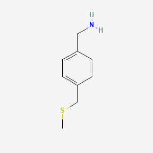 molecular formula C9H13NS B1429566 {4-[(甲硫基)甲基]苯基}甲胺 CAS No. 854304-48-6