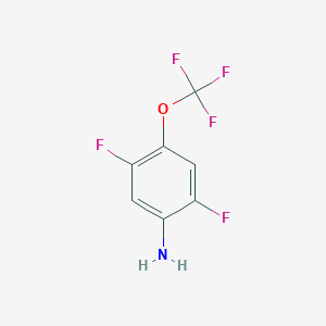 molecular formula C7H4F5NO B14295671 2,5-Difluoro-4-(trifluoromethoxy)aniline CAS No. 114021-43-1
