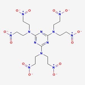 molecular formula C15H24N12O12 B14295695 N~2~,N~2~,N~4~,N~4~,N~6~,N~6~-Hexakis(2-nitroethyl)-1,3,5-triazine-2,4,6-triamine CAS No. 113515-42-7