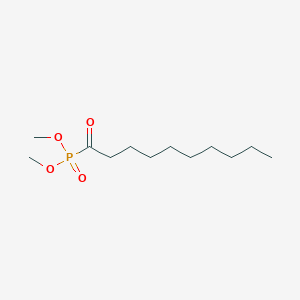 molecular formula C12H25O4P B14295738 Phosphonic acid, (1-oxodecyl)-, dimethyl ester CAS No. 118433-65-1