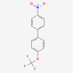 molecular formula C13H8F3NO3 B1429574 1-Nitro-4-[4-(trifluoromethoxy)phenyl]benzene CAS No. 1019996-86-1