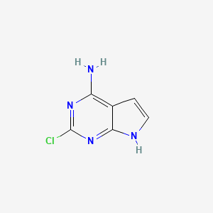 molecular formula C6H5ClN4 B1429575 2-Chloro-7H-pyrrolo[2,3-D]pyrimidin-4-amine CAS No. 1192711-88-8