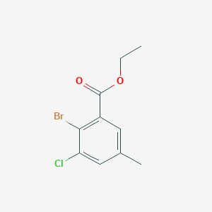 molecular formula C10H10BrClO2 B1429577 Ethyl 2-bromo-3-chloro-5-methylbenzoate CAS No. 1508456-94-7