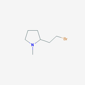 molecular formula C7H14BrN B1429578 2-(2-Bromoethyl)-1-methylpyrrolidine CAS No. 87642-30-6