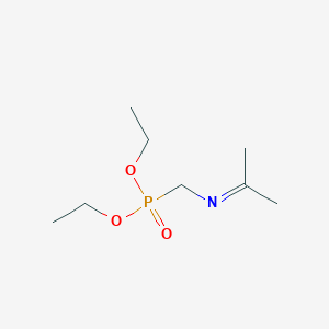 molecular formula C8H18NO3P B14295816 Diethyl {[(propan-2-ylidene)amino]methyl}phosphonate CAS No. 113086-37-6