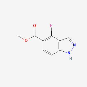 molecular formula C9H7FN2O2 B1429582 methyl 4-fluoro-1H-indazole-5-carboxylate CAS No. 473416-82-9