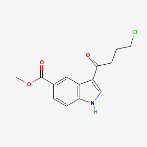 molecular formula C14H14ClNO3 B14295830 Methyl 3-(4-chlorobutanoyl)-1H-indole-5-carboxylate CAS No. 115092-80-3
