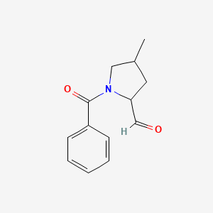 molecular formula C13H15NO2 B14295861 1-Benzoyl-4-methylpyrrolidine-2-carbaldehyde CAS No. 115859-57-9