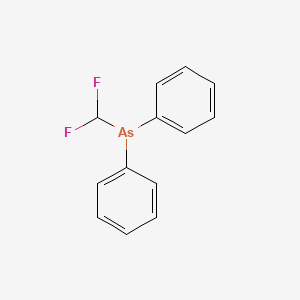 molecular formula C13H11AsF2 B14295882 Difluoromethyl(diphenyl)arsane 