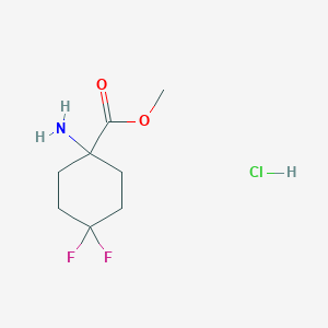 molecular formula C8H14ClF2NO2 B1429589 Methyl 1-amino-4,4-difluorocyclohexanecarboxylate hydrochloride CAS No. 885498-59-9