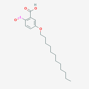 molecular formula C19H29IO4 B14295919 Benzoic acid, 5-(dodecyloxy)-2-iodosyl- CAS No. 112391-36-3