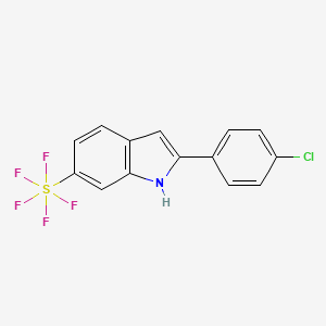 2-(4-Chlorophenyl)-6-pentafluorosulfanyl-1H-indole