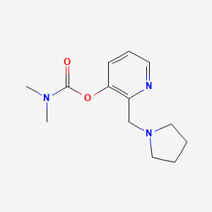 molecular formula C13H19N3O2 B14295982 2-[(Pyrrolidin-1-yl)methyl]pyridin-3-yl dimethylcarbamate CAS No. 113402-24-7