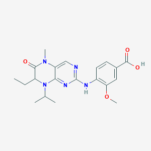 4-((7-Ethyl-8-isopropyl-5-methyl-6-oxo-5,6,7,8-tetrahydropteridin-2-yl)amino)-3-methoxybenzoic acid