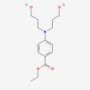 molecular formula C15H23NO4 B14296055 Ethyl 4-(bis(hydroxypropyl)amino)benzoate CAS No. 113284-00-7