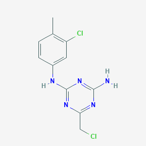 6-(chloromethyl)-N-(3-chloro-4-methylphenyl)-1,3,5-triazine-2,4-diamine