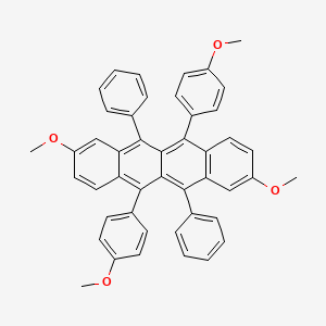 molecular formula C46H36O4 B14296077 2,8-Dimethoxy-5,11-bis(4-methoxyphenyl)-6,12-diphenyltetracene CAS No. 118769-17-8