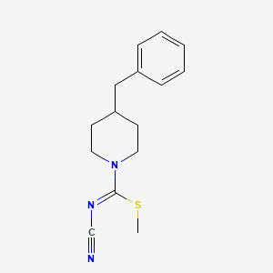 molecular formula C15H19N3S B1429608 methyl 4-benzyl-N-cyanopiperidine-1-carbimidothioate CAS No. 1428143-46-7