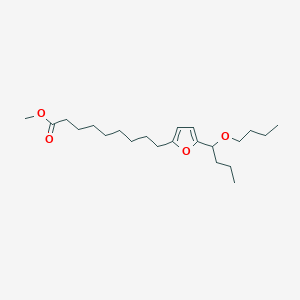 molecular formula C22H38O4 B14296115 Methyl 9-[5-(1-butoxybutyl)furan-2-YL]nonanoate CAS No. 113322-34-2