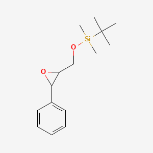 molecular formula C15H24O2Si B14296120 tert-Butyldimethyl((3-phenyloxiran-2-yl)methoxy)silane CAS No. 121618-58-4