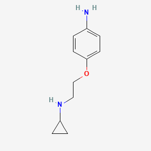 molecular formula C11H16N2O B1429613 4-[2-(Cyclopropylamino)ethoxy]aniline CAS No. 16690-29-2